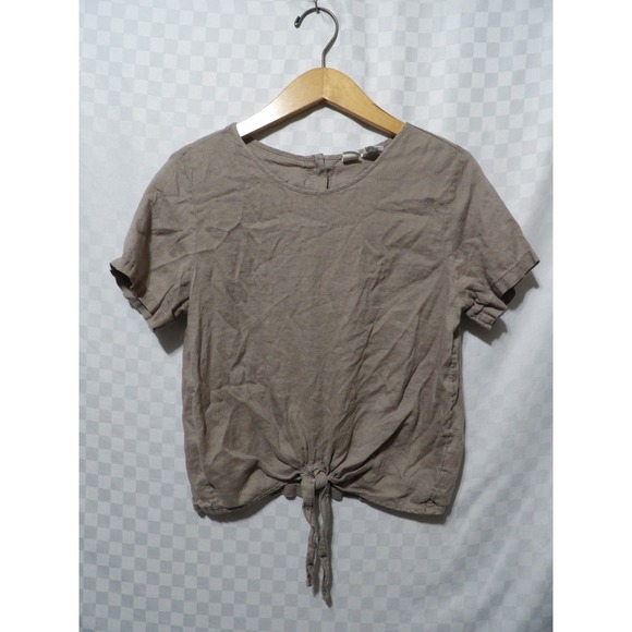 ARTISAN NY Linen Cropped Blouse | S - Picture 2 of 4